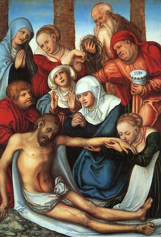 Lucas  Cranach The Lamentation_2 Norge oil painting art